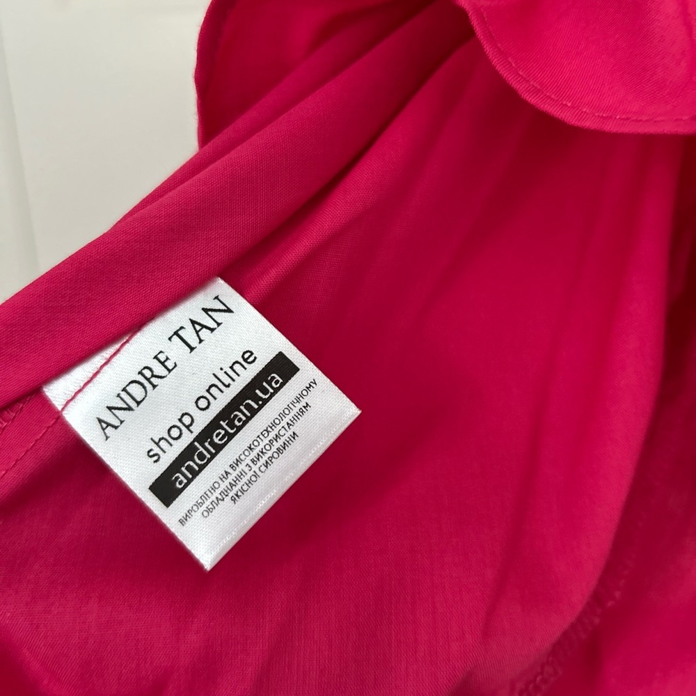 Andre Tan Designer Women's small high low elegant flowy feminine pink dress nwot - Picture 15 of 16